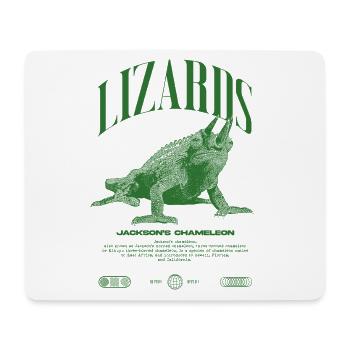 Jackson's Chamäleon Streetwear Eidechsenwärter - Mousepad (Querformat) - Weiß - Vorne