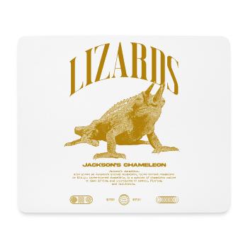 Jackson's Chamäleon Streetwear Eidechsenwärter - Mousepad (Querformat) - Weiß - Vorne