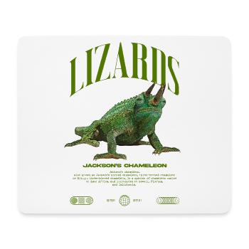 Jackson's Chamäleon Streetwear Eidechsenwärter - Mousepad (Querformat) - Weiß - Vorne
