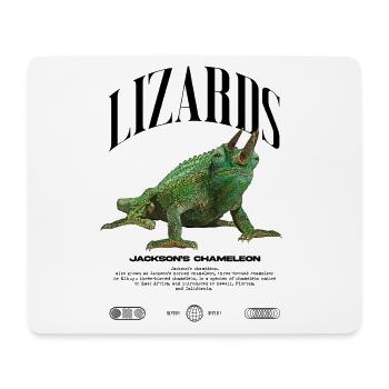 Jackson's Chamäleon Streetwear Eidechsenwärter - Mousepad (Querformat) - Weiß - Vorne