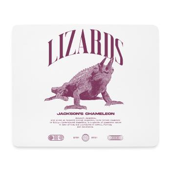 Jackson's Chamäleon Streetwear Eidechsenwärter - Mousepad (Querformat) - Weiß - Vorne