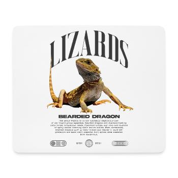 Bartagamen Streetwear Eidechsenhüter - Mousepad (Querformat) - Weiß - Vorne