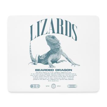 Bartagamen Streetwear Eidechsenhüter - Mousepad (Querformat) - Weiß - Vorne