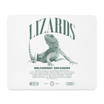 Bartagamen Streetwear Eidechsenhüter - Mousepad (Querformat) - Weiß - Vorne