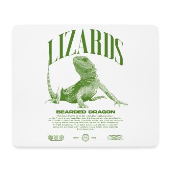 Bartagamen Streetwear Eidechsenhüter - Mousepad (Querformat) - Weiß - Vorne