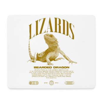 Bartagamen Streetwear Eidechsenhüter - Mousepad (Querformat) - Weiß - Vorne
