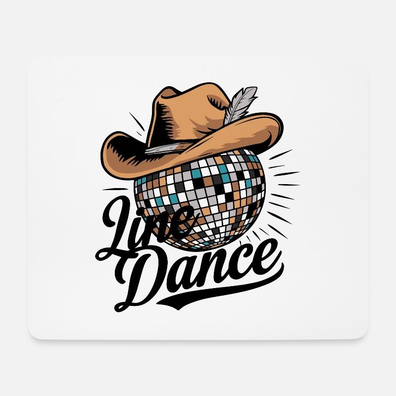 Line Dance - Mousepad (Querformat) - Weiß