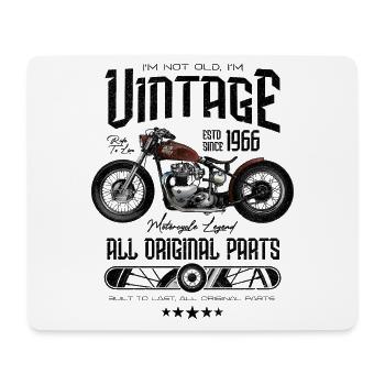 Vintage Motorrad Motorrad Motorrad Geburtstag 1966 - Mousepad (Querformat) - Weiß - Vorne