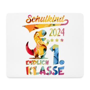 EINSCHULUNG SCHULKIND 2024 ENDLICH 1. KLASSE - Mousepad (Querformat) - Weiß - Vorne