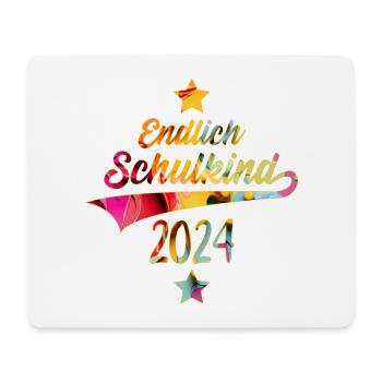EINSCHULUNG ENDLICH SCHULKIND 2024 - Mousepad (Querformat) - Weiß - Vorne