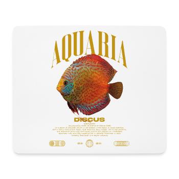 Diskus-Buntbarsch Fish Keeper Moderne Streetwear - Mousepad (Querformat) - Weiß - Vorne