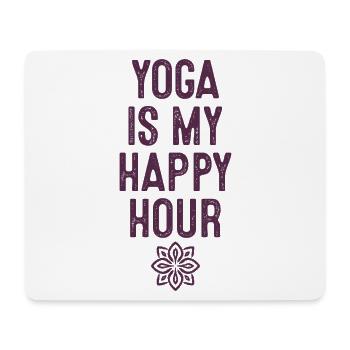 Yoga Is My Happy Hour Relaxation Mandala Chakra - Mouse Pad (horizontal) - white - Front