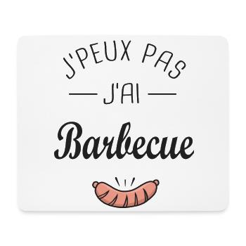J'peux pas j'ai Barbecue BBQ cadeau homme papa - Tapis de souris (format paysage) - blanc - Devant