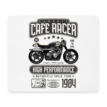 Cafe Racer Moto Anniversaire Motard Né en 1984 - Tapis de souris (format paysage) - blanc - Devant