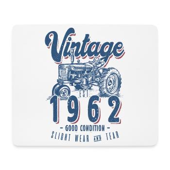 Oldtimer Traktor Bauer Geburtstag Jahrgang 1962 - Mousepad (Querformat) - Weiß - Vorne
