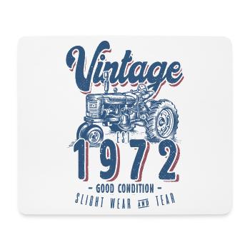 Oldtimer Traktor Farmer Geburtstag Jahrgang 1972 - Mousepad (Querformat) - Weiß - Vorne