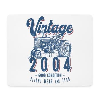 Oldtimer Traktor Bauer Geburtstag Jahrgang 2004 - Mousepad (Querformat) - Weiß - Vorne