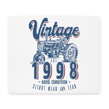 Anniversaire Agriculteur Tracteur Vintage Né En 1998 - Tapis de souris (format paysage) - blanc - Devant
