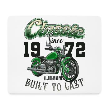 Moto Motard Moto Anniversaire Moto Né En 1972 - Tapis de souris (format paysage) - blanc - Devant