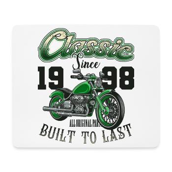 Moto Motard Moto Anniversaire Né En 1998 - Tapis de souris (format paysage) - blanc - Devant