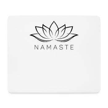 Fleur de lotus Yoga Yin Yang Méditation Pleine conscience - Tapis de souris (format paysage) - blanc - Devant
