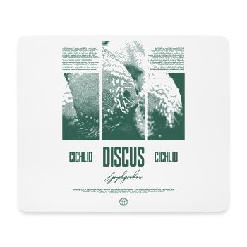 Diskusfisch Buntbarsch Aquarium Fischhalter - Mousepad (Querformat) - Weiß - Vorne