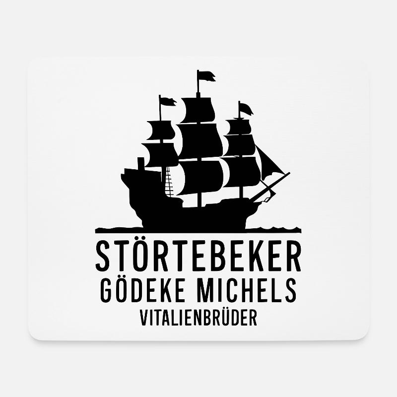 Störtebeker Gödeke Michels Vitalienbrüder - Mousepad (Querformat) - Weiß