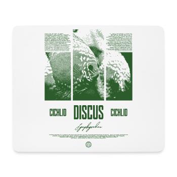 Diskusfisch Buntbarsch Aquarium Fischhalter - Mousepad (Querformat) - Weiß - Vorne