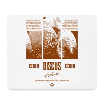 Diskusfisch Buntbarsch Aquarium Fischhalter - Mousepad (Querformat) - Weiß - Vorne