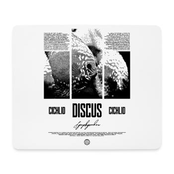 Diskusfisch Buntbarsch Aquarium Fischhalter - Mousepad (Querformat) - Weiß - Vorne