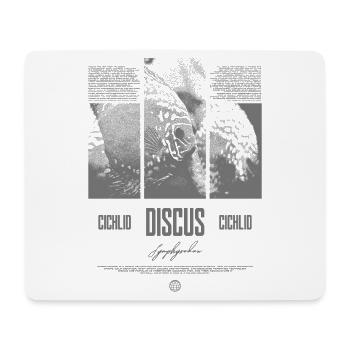 Diskusfisch Buntbarsch Aquarium Fischhalter - Mousepad (Querformat) - Weiß - Vorne