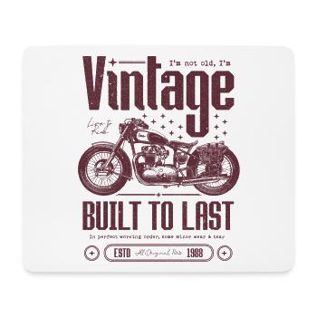 Moto Vintage Motards Moto Anniversaire 1988 - Tapis de souris (format paysage) - blanc - Devant