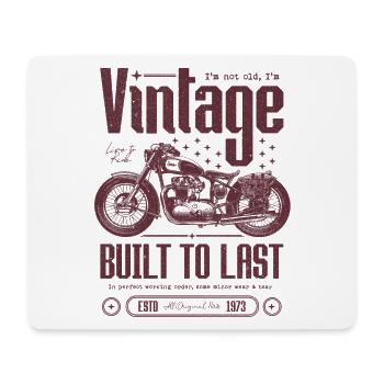 Vintage Motorcycle Bikers Motorbike Birthday 1973 - Mouse Pad (horizontal) - white - Front