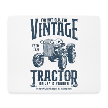 Anniversaire de fermier de tracteur vintage né en 1931 - Tapis de souris (format paysage) - blanc - Devant