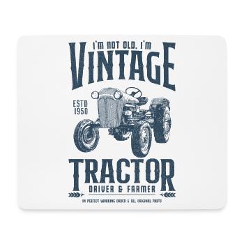 Anniversaire de fermier de tracteur vintage né en 1950 - Tapis de souris (format paysage) - blanc - Devant