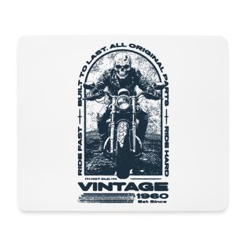 Moto Vintage Motards Moto Anniversaire 1960 - Tapis de souris (format paysage) - blanc - Devant