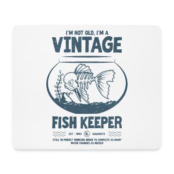 Vintage Fish Keeper Tropical Fish Birthday 1993 - Mouse Pad (horizontal) - white - Front