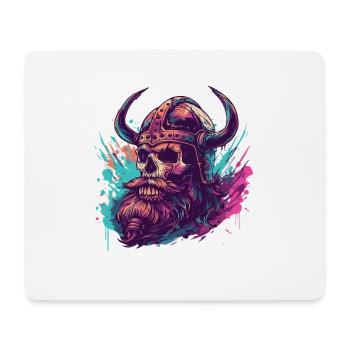 Viking Skull Odin - Mouse Pad (horizontal) - white - Front