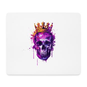 Couronne de crâne de roi - Tapis de souris (format paysage) - blanc - Devant