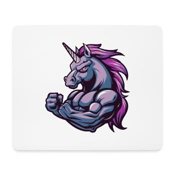 Musculation Muscles Licorne Musculation - Tapis de souris (format paysage) - blanc - Devant