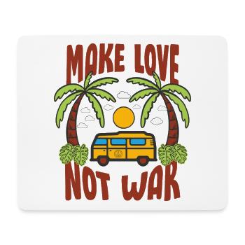Make Love Not War Flower Power Hippie - Mouse Pad (horizontal) - white - Front