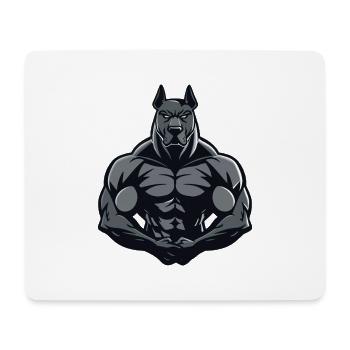 Great Dane Hund Muskeln Bodybuilding - Mousepad (Querformat) - Weiß - Vorne