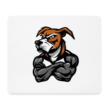 Jack Russel Terrier Hund Muskeln Bodybuilding - Mousepad (Querformat) - Weiß - Vorne