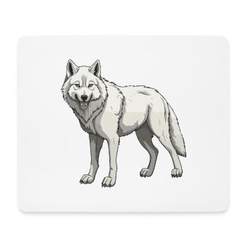 Wolf Animal - Mouse Pad (horizontal) - white - Front