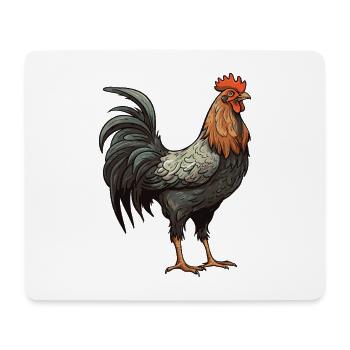 Animal Coq - Tapis de souris (format paysage) - blanc - Devant