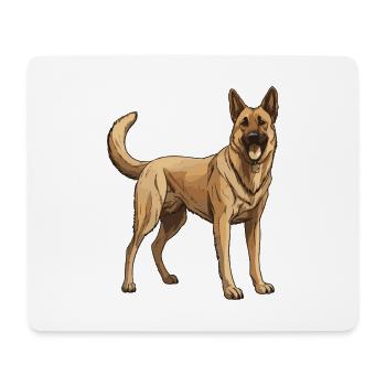 German Shepherd Dog - Mouse Pad (horizontal) - white - Front