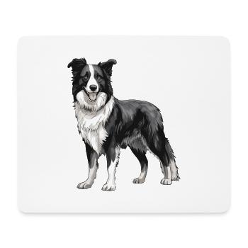 Border Collie Dog - Mouse Pad (horizontal) - white - Front