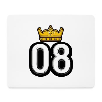 8 Number Crown - Mouse Pad (horizontal) - white - Front
