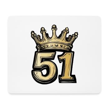 51 Number Crown - Mouse Pad (horizontal) - white - Front
