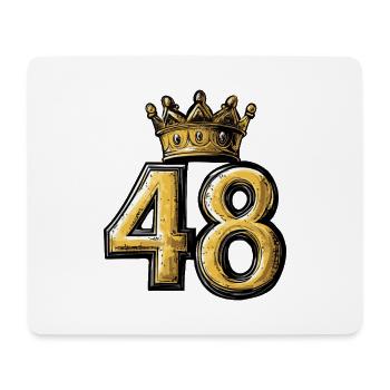 48 Zahl Krone - Mousepad (Querformat) - Weiß - Vorne